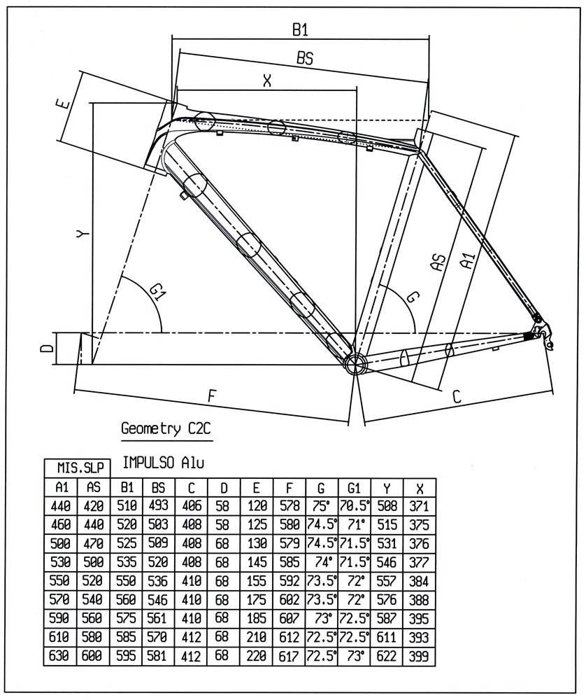 Bianchi Bike Size Chart